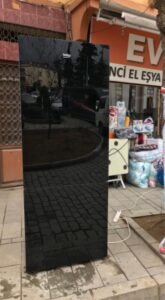 ikinci el beko nofrost siyah cam buzdolabı